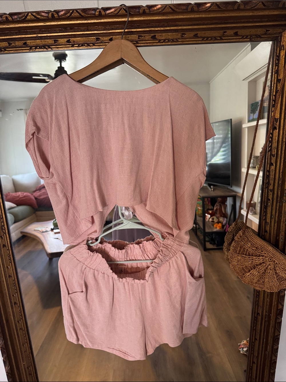 Mahina Pink linen feel set